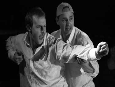 From left: Pab Roberts as William and Andy Corelli as Peter in 'Night Duty'