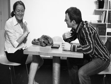 Paul Comrie as David and Justine Wortsman as Stella in 'Respect'