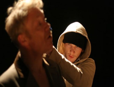 From left: Ian Sexon & Adam Hart in 'Turning to the Camera' by Simon Jackson