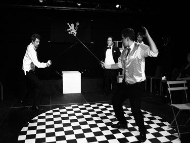Damien Hughes, Stephen McMahon & Scott Cadenhead in 'King Arthur' 2009 by Lucy Nordberg 